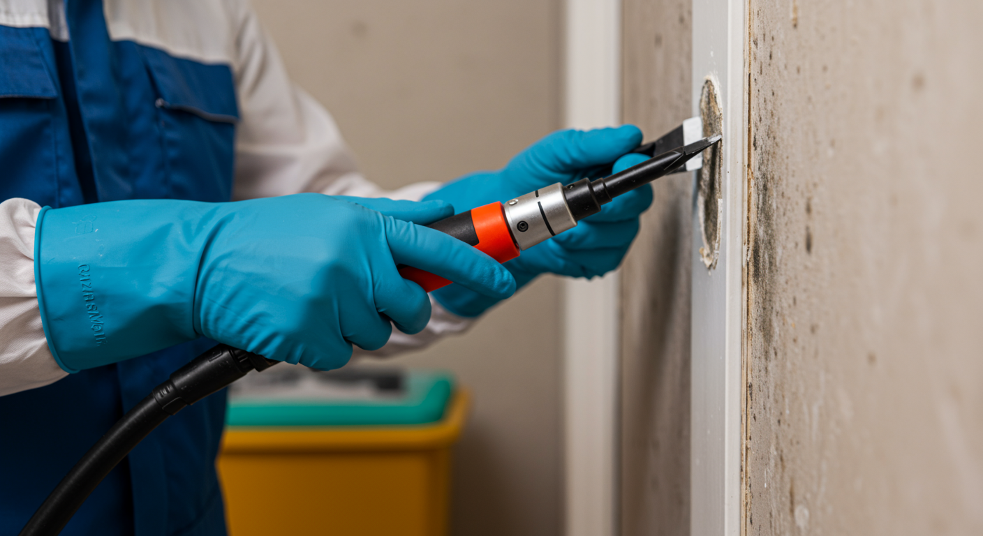 Mold Remediation in Progress