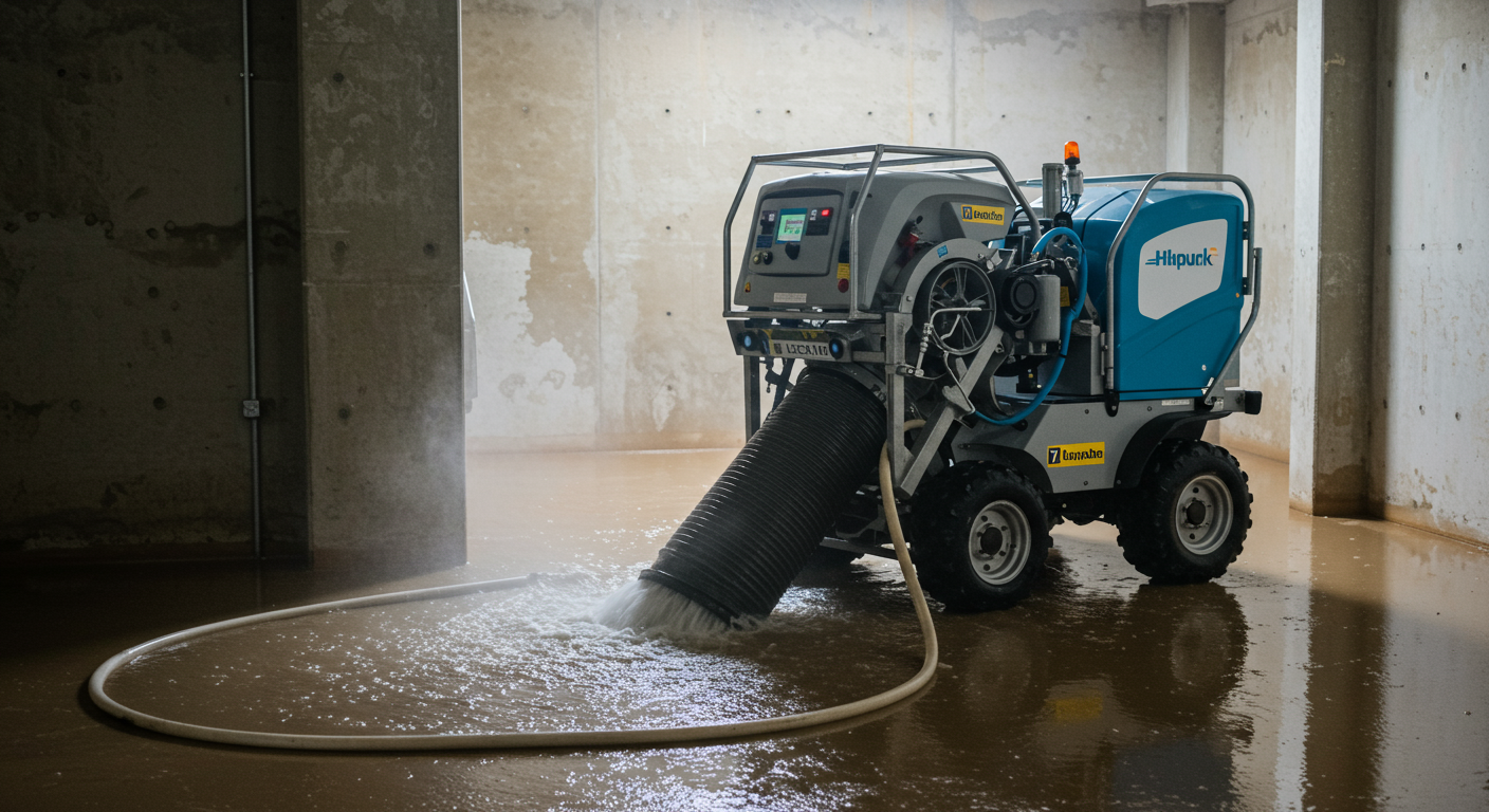 Advanced water extraction equipment in action